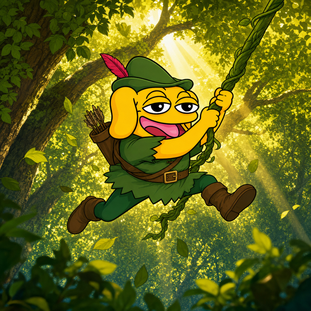 Andy swinging through the forest canopy